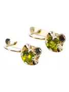 14k žluté zlato Žlutý peridot  Vintage craft vec018y